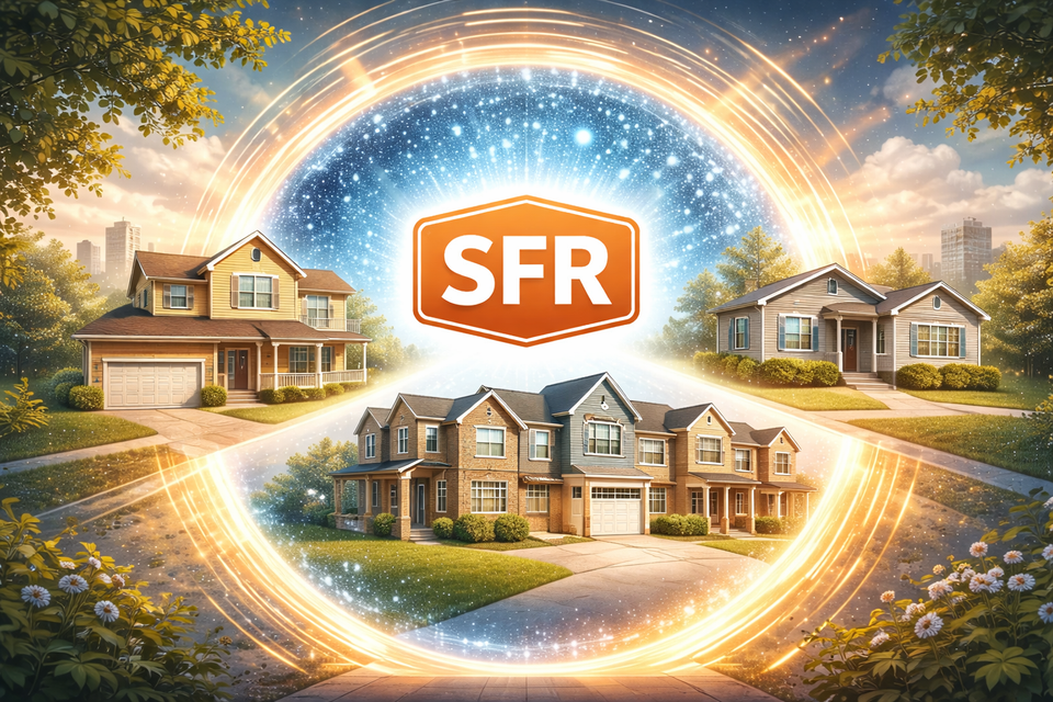 A portal with different types of single family homes